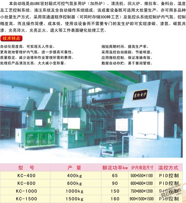 KC型多用炉生产线