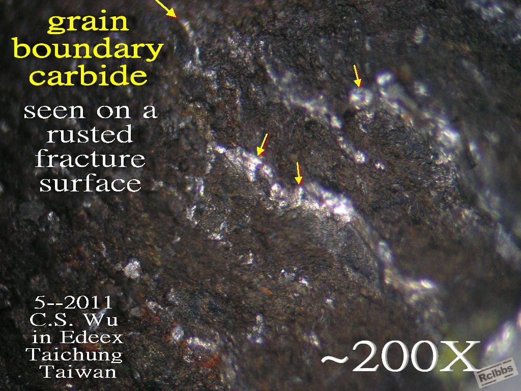 Carbide is ceramic in nature. It does not rust...