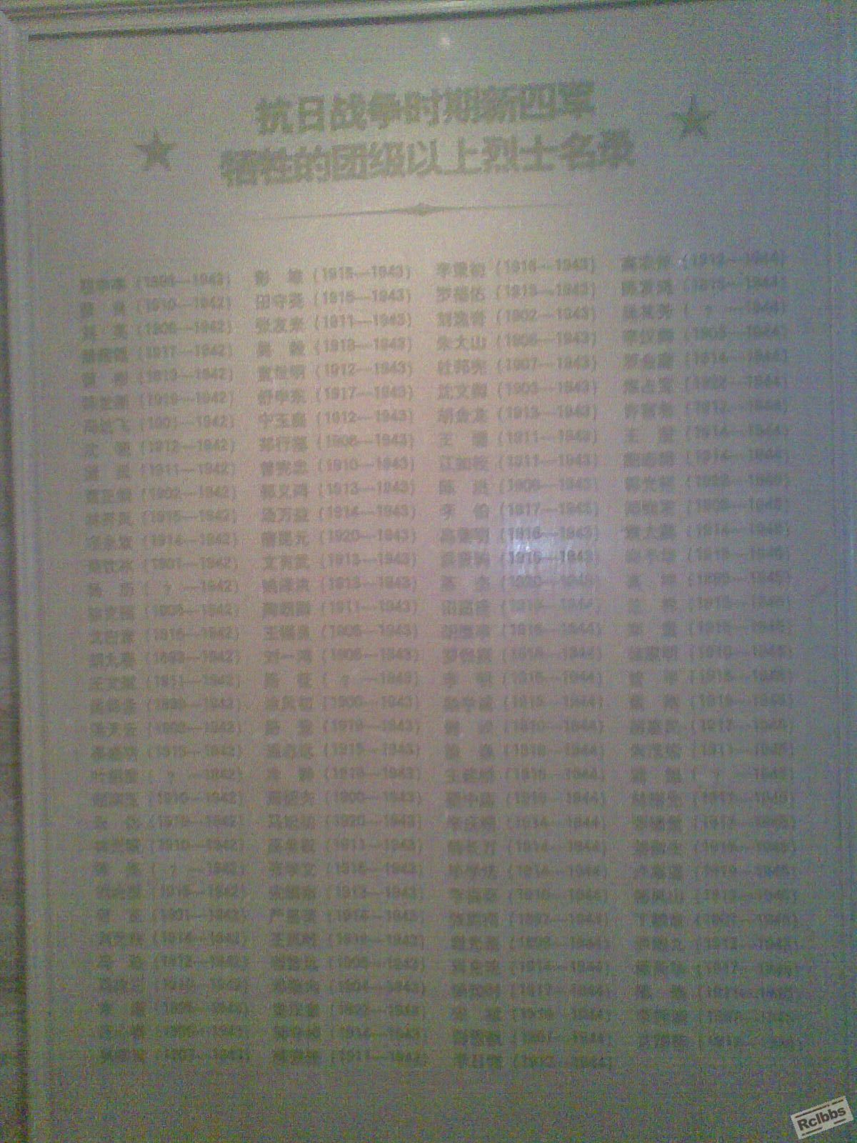 烈士名录