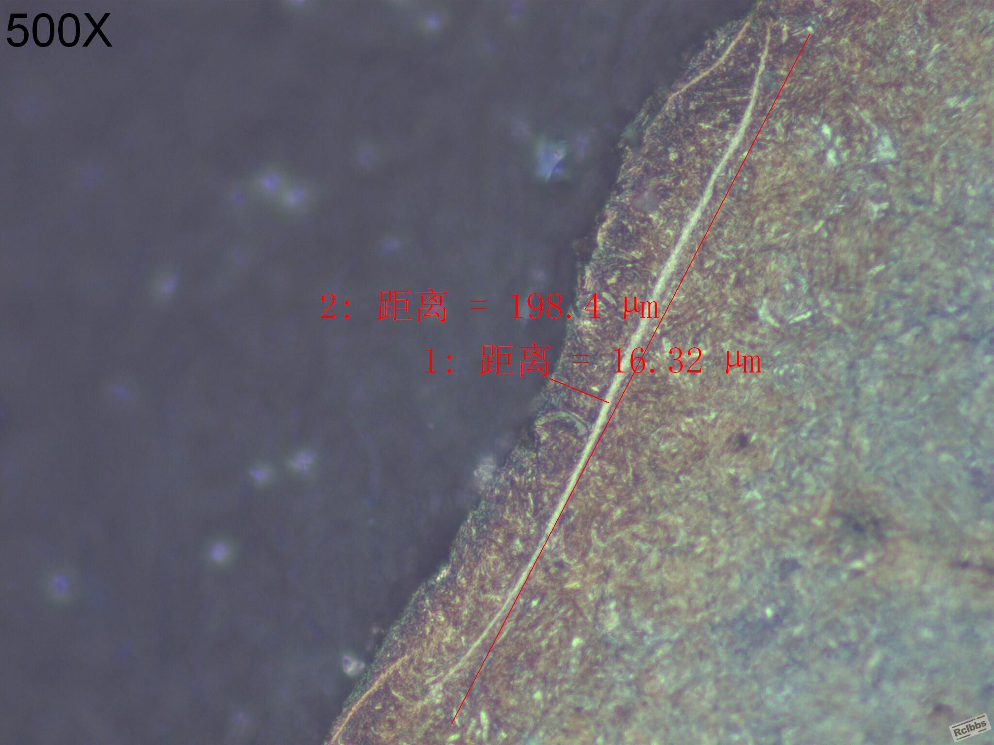 横截面侵蚀后