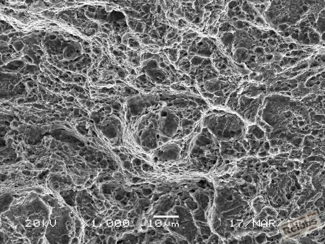 dimpled fracture surface