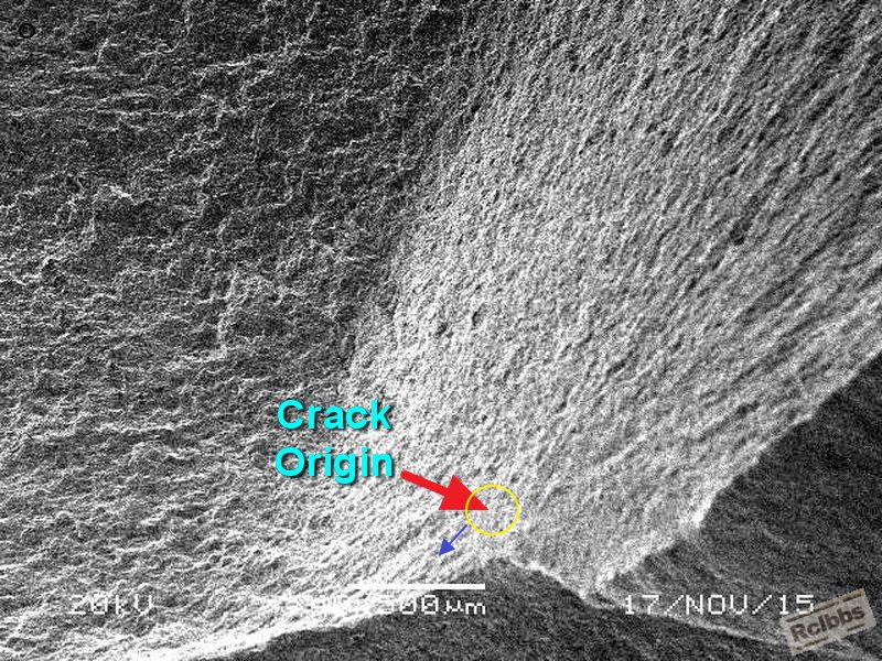 subsurface crack origin