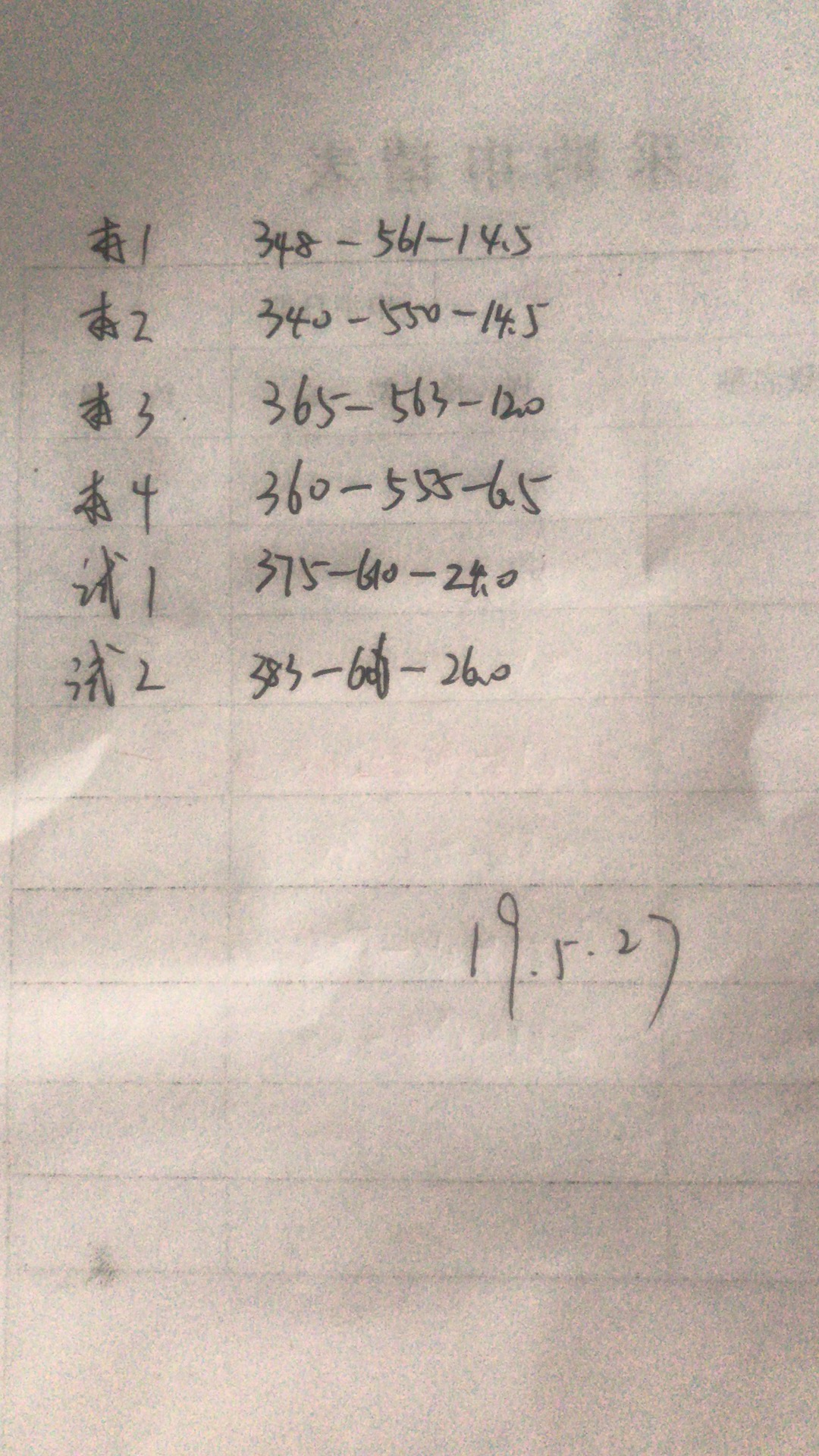 试1试2是单铸试棒