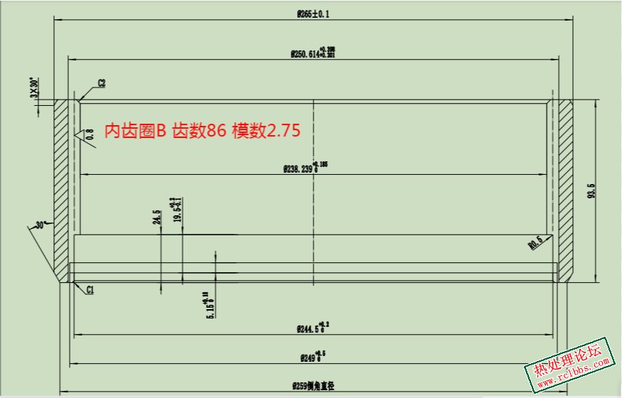 内齿圈B