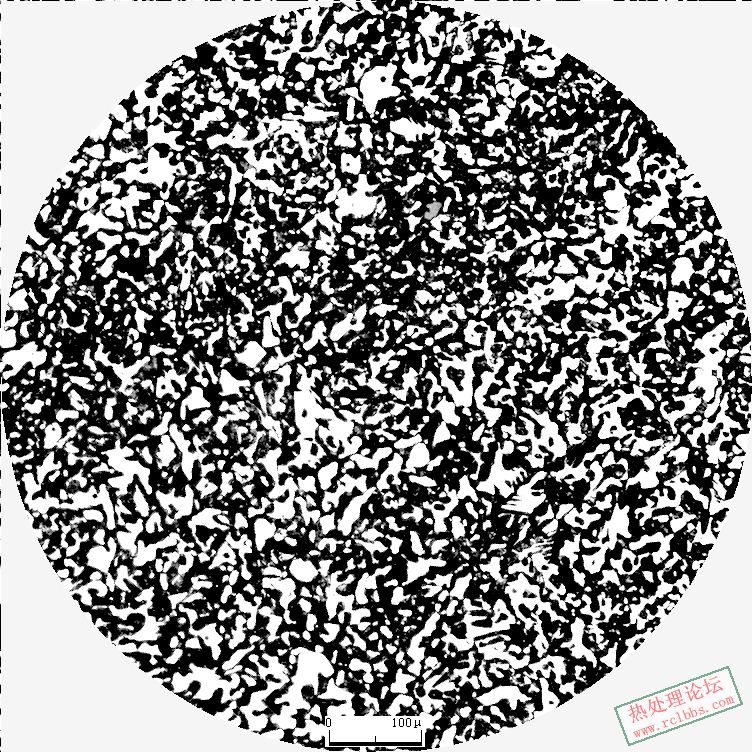 调质淬火加热温度不够.大量未溶铁素体