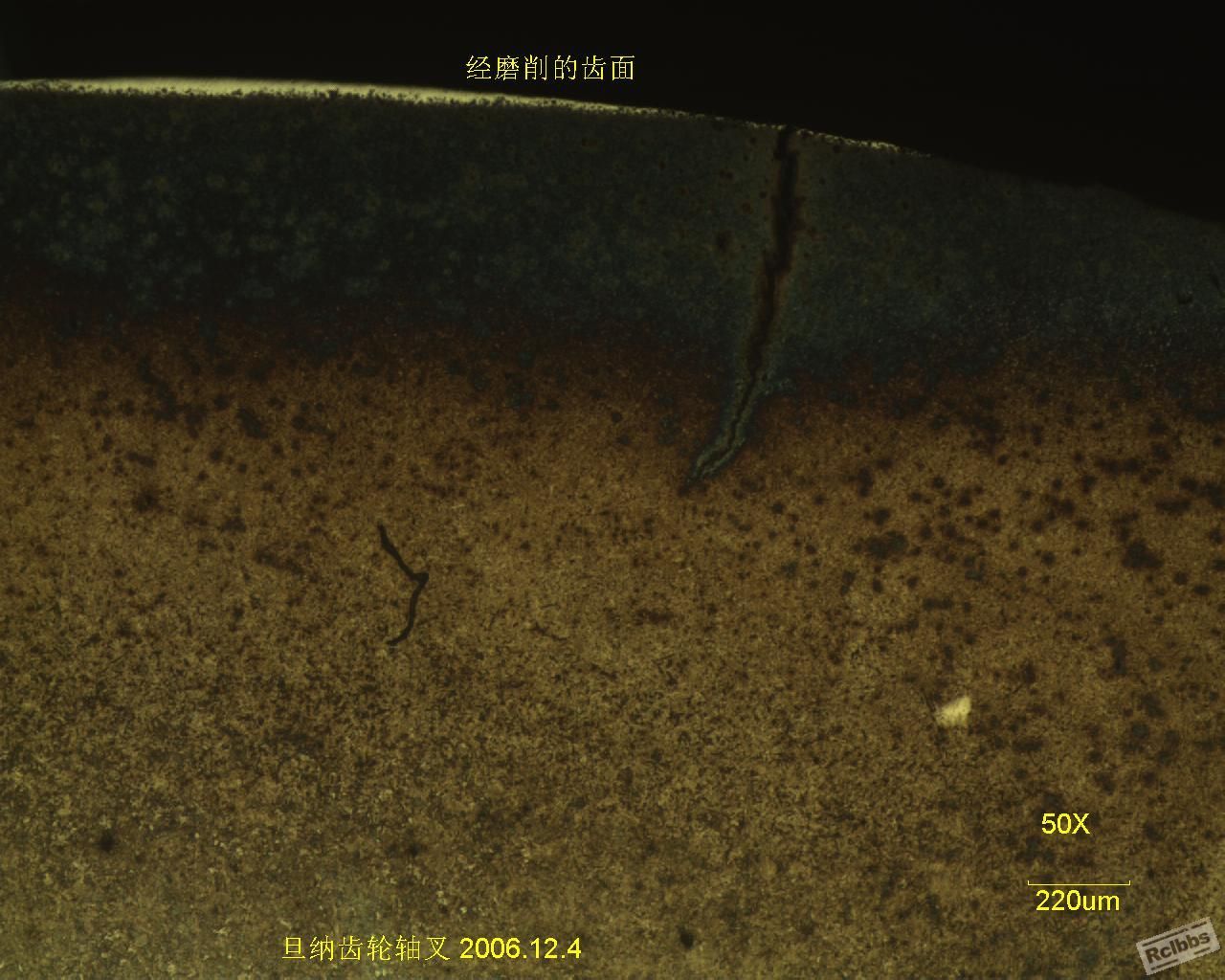 旦纳齿轮轴叉磨削的齿面－50X.JPG