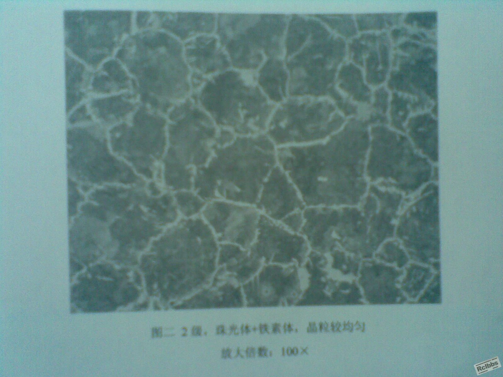 X100  珠光体+铁素体，晶粒较均匀，2级